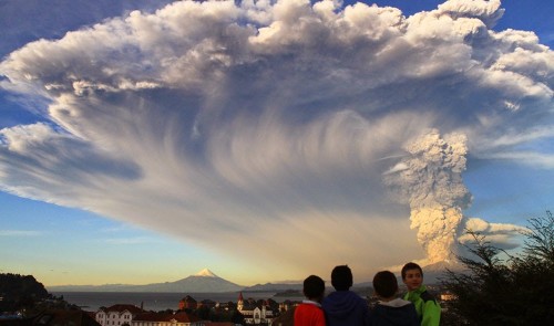 Cabulco il vulcano inattivo dal 1972 in Cile