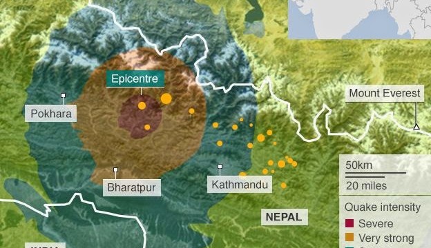Nepal: l’area interessata dal sisma potrebbe far salire le vittime a 10.000