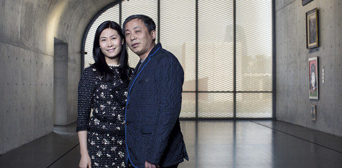 Wang Wei e Liu Yiqian in uno dei loro due Musei